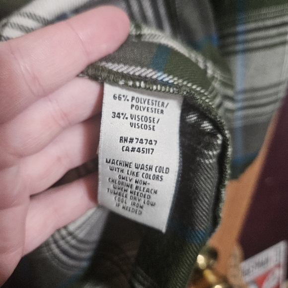 Bob Timberlake Shirt Womens Medium Green Blue Plaid Hippie Boho! - Picture 3 of 5
